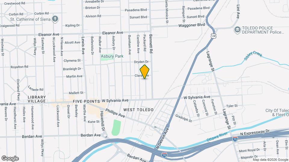 4123 Packard Rd Map and Location Details