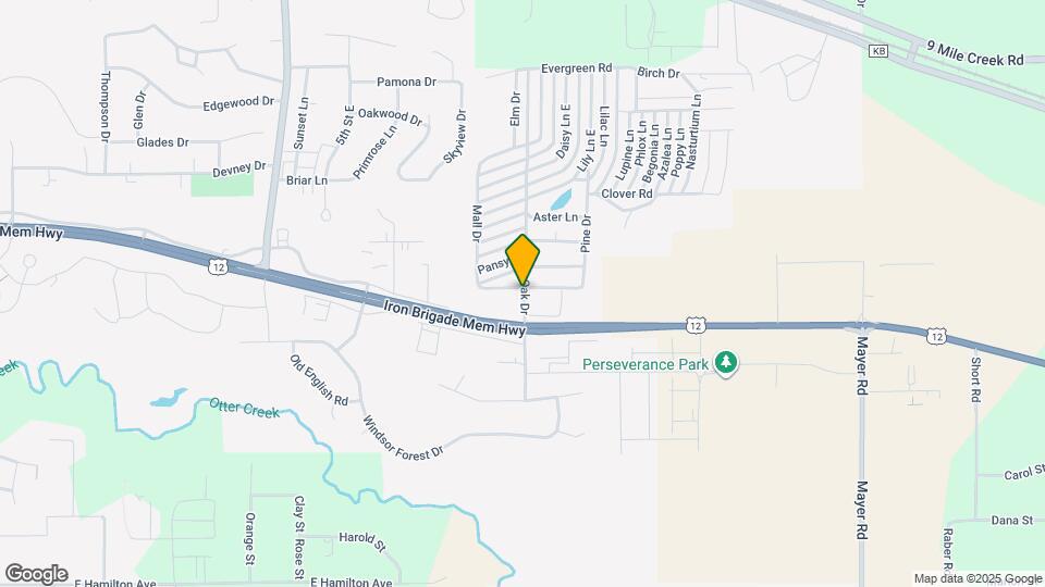 1047 Oak Dr Map and Location Details