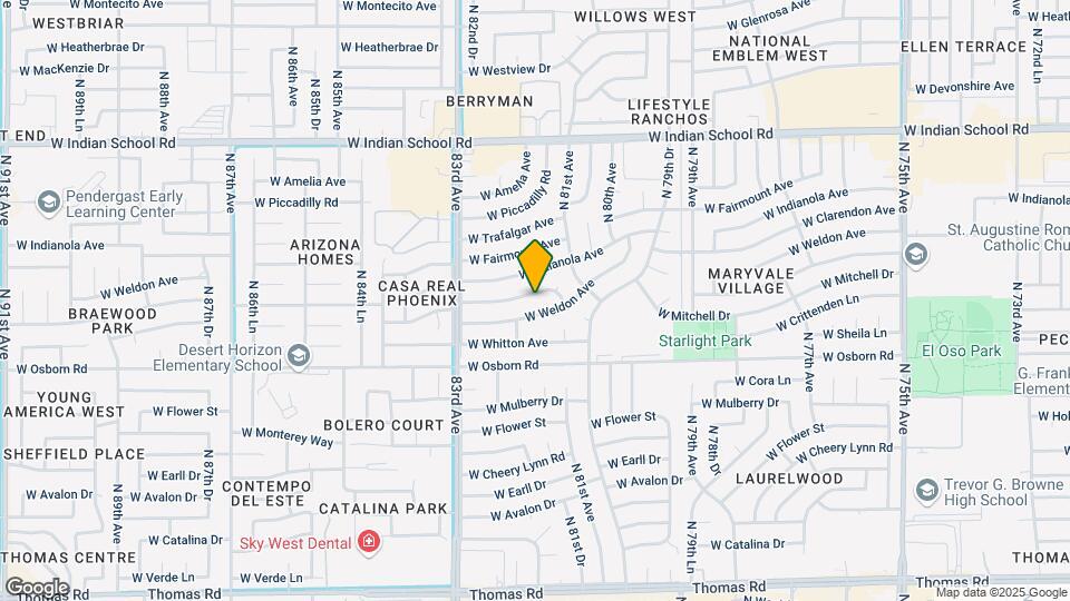 8135 W Clarendon Ave Map and Location Details