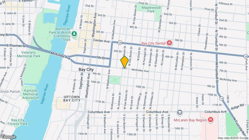 800 McKinley Ave Map and Location Details