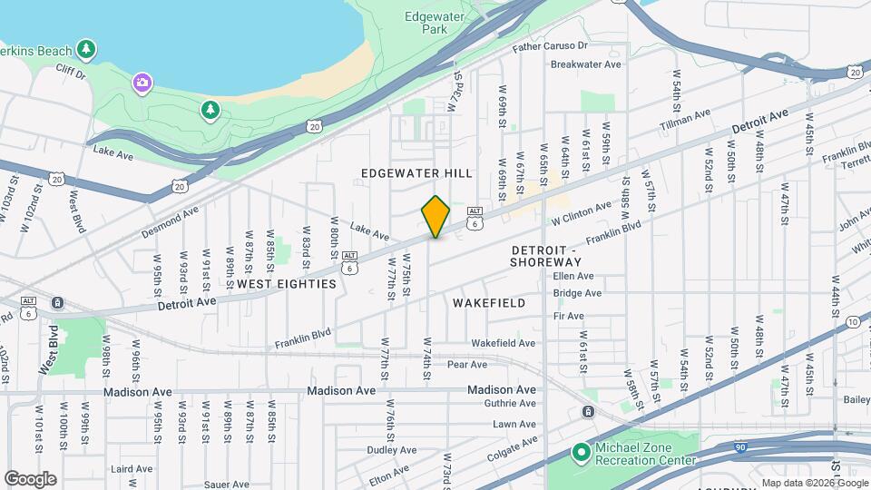 7405 Detroit Ave, Unit 2 Mapa y Detalles de la Ubicación