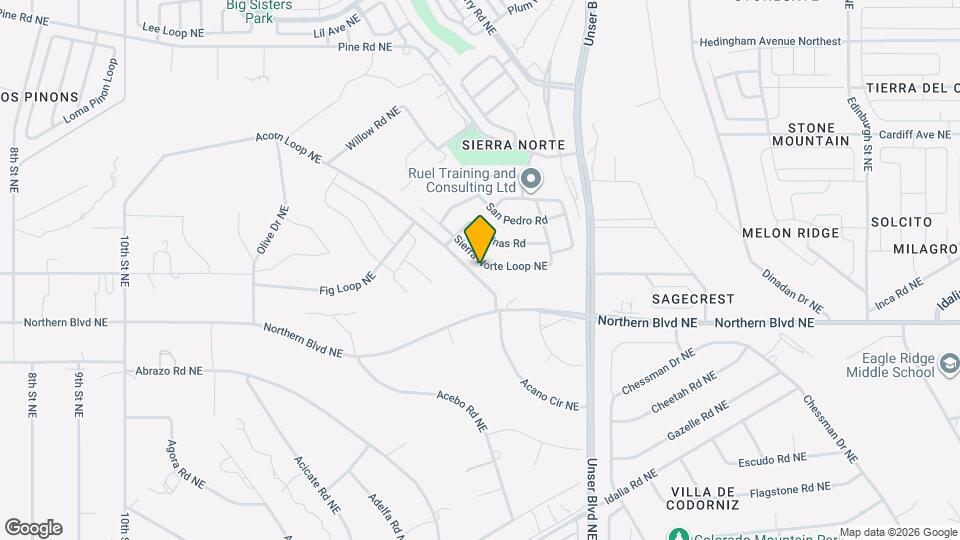 1740 Sierra Norte Loop NE Map and Location Details