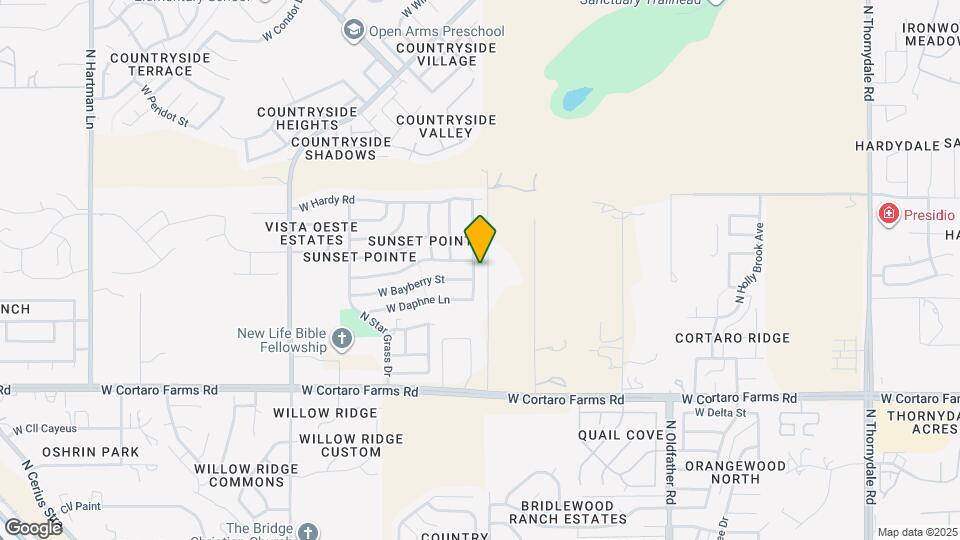 8640 N Chinaberry St Map and Location Details