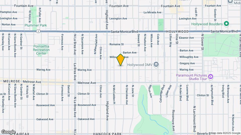 809 N Las Palmas Ave Mapa y Detalles de la Ubicación