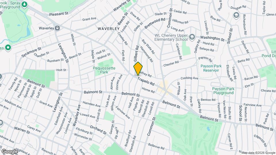 201 Trapelo Rd, Unit 2BR 2BA in Cushing Sq, Belmont, MA Map and Location Details