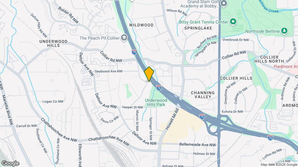 1911 Woodland Hills Ave NW Map and Location Details