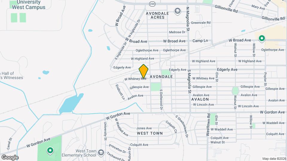 1906 W Whitney Ave Map and Location Details