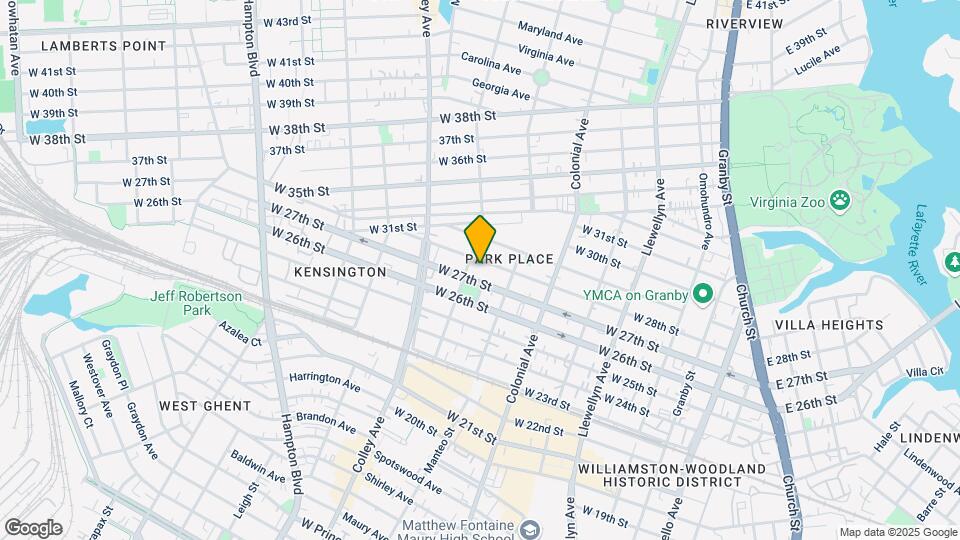 629 W 28th St Map and Location Details