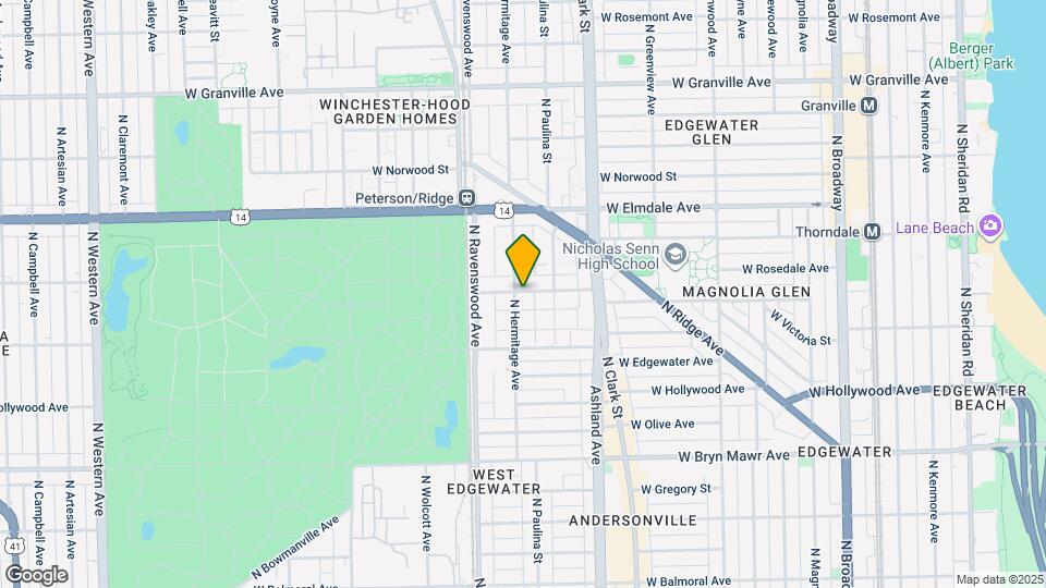 1729 W Thorndale Ave Map and Location Details