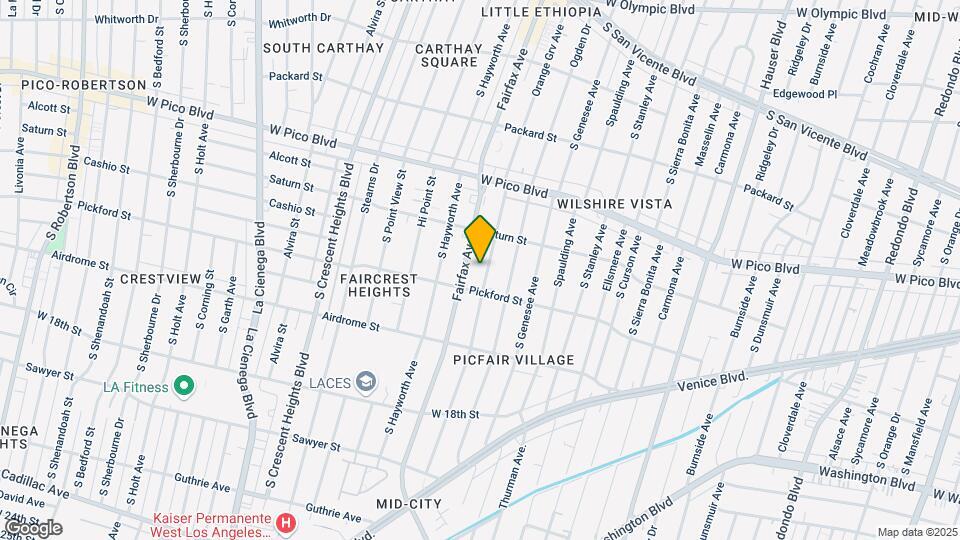 1547 S Orange Grove Ave Map and Location Details