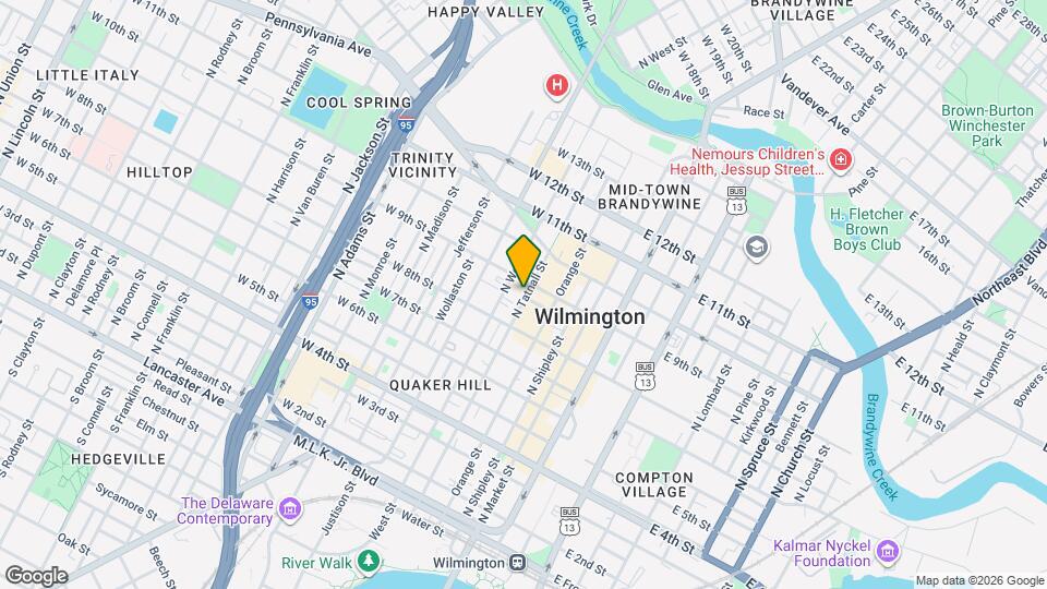 831 N Tatnall St Map and Location Details