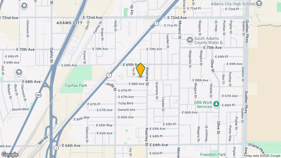 6020 E 68th Way Map and Location Details