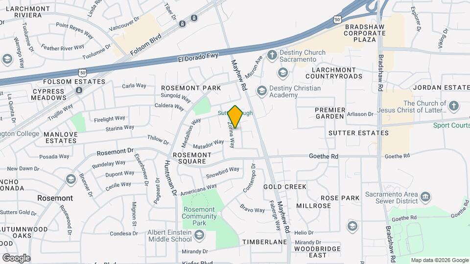 3363 Zorina Way Map and Location Details