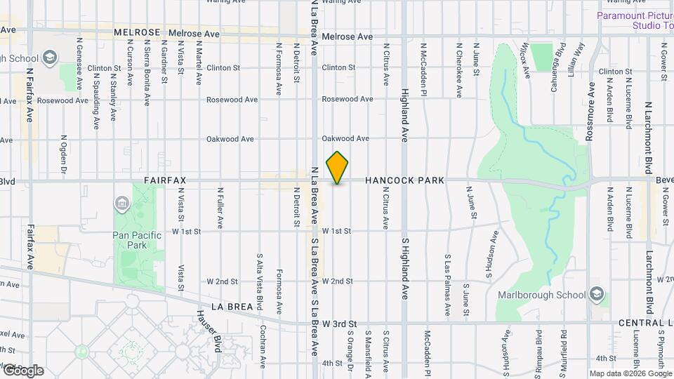 177 N Sycamore Ave Mapa y Detalles de la Ubicación