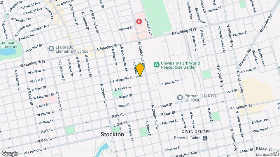 1036 N Sutter St Mapa y Detalles de la Ubicación