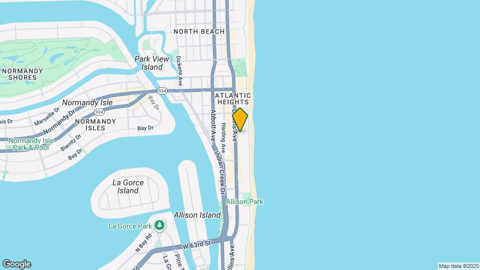 6801 Collins Ave, Unit 309 Map and Location Details