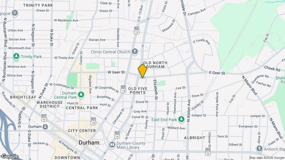 208 E Geer St Map and Location Details