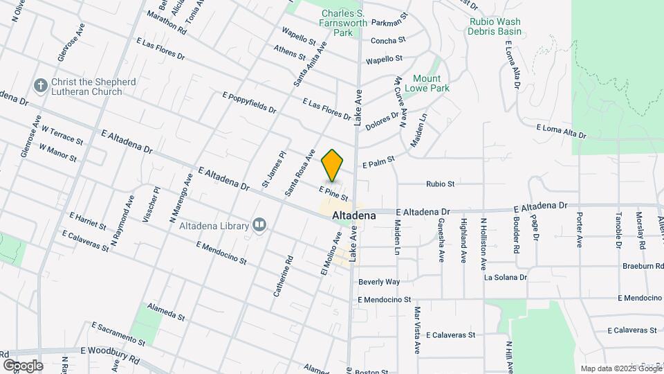 725 E Pine St Map and Location Details