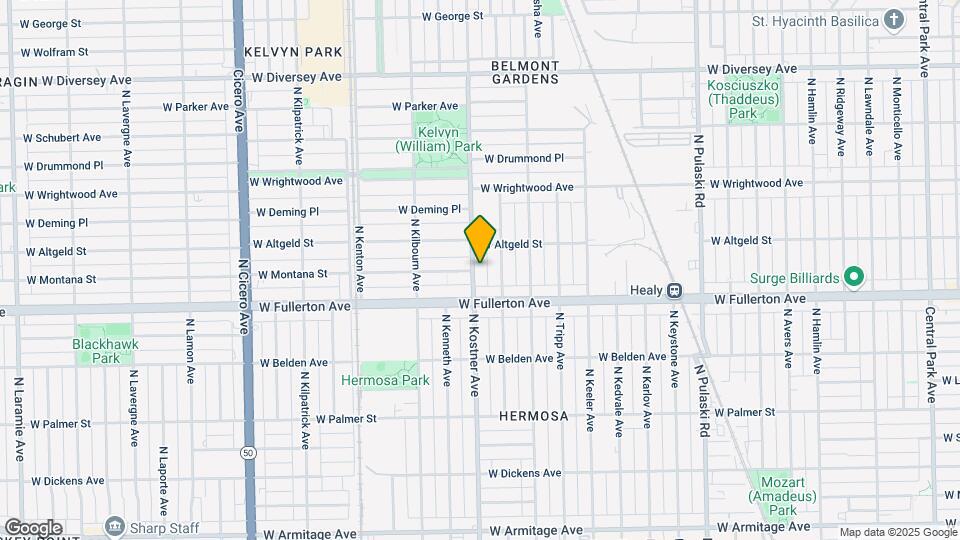 2431 N Kostner Ave-Unit -2 Map and Location Details