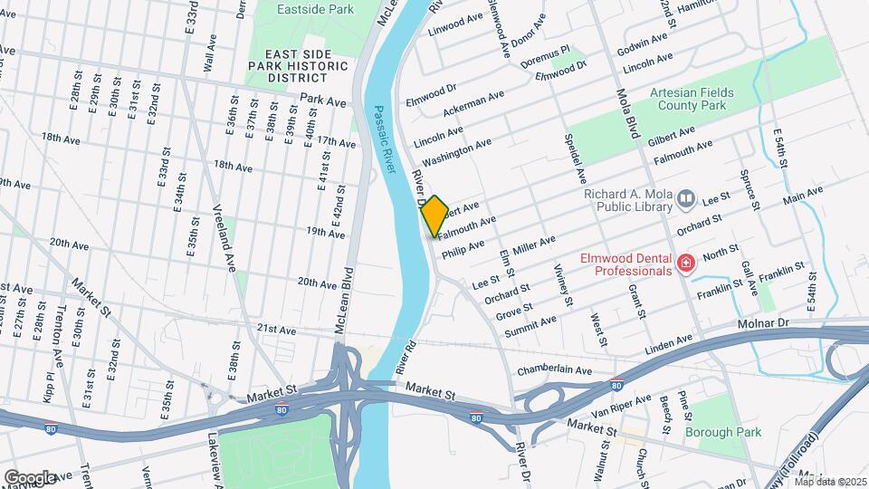 421 River Dr Map and Location Details