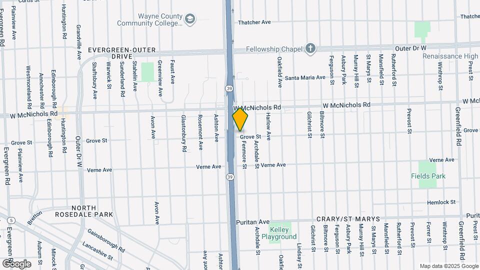 16803 Fenmore St Map and Location Details