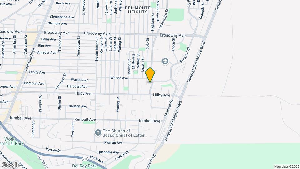 1255 Yosemite St Map and Location Details