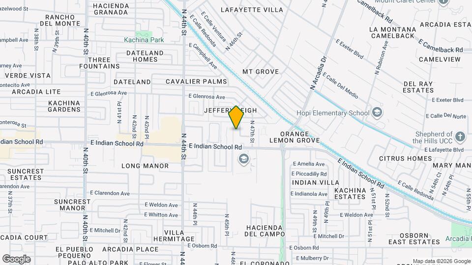 4128 N 46th Pl Map and Location Details