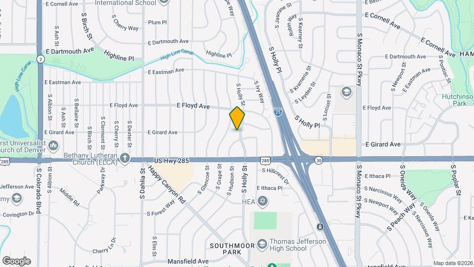 3391 S Holly St Map and Location Details