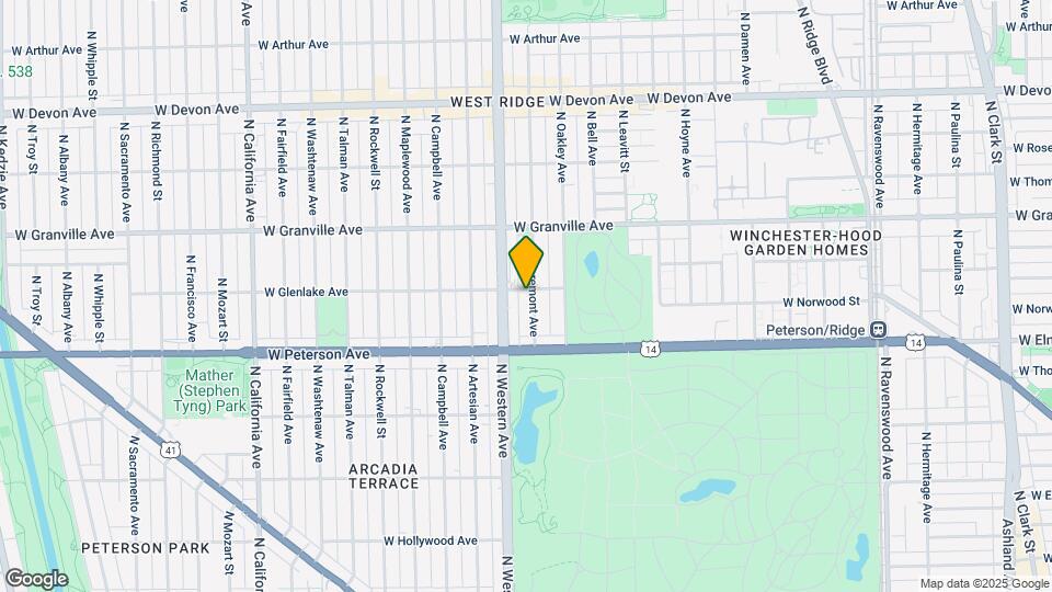 2343 W Glenlake Ave, Unit 3 Map and Location Details