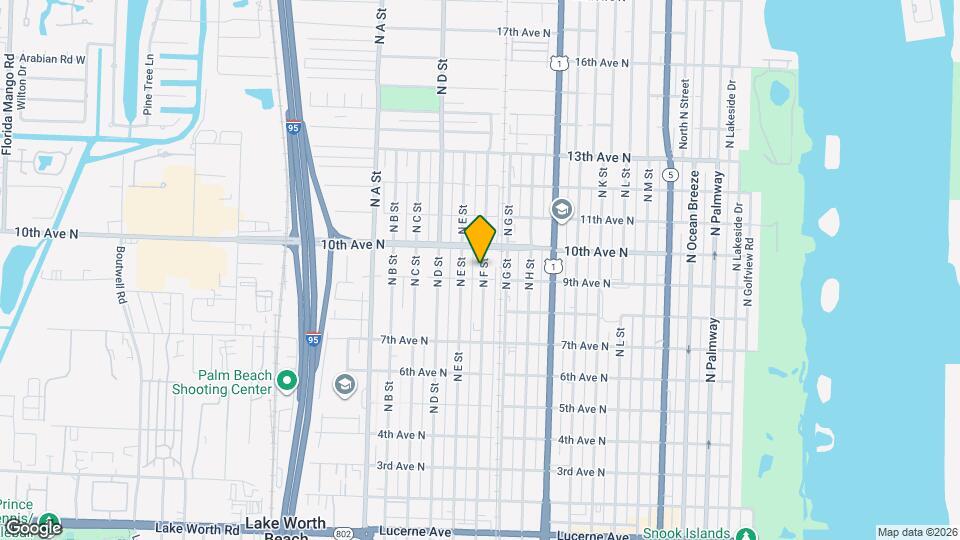 909 N F St, Unit 2 Map and Location Details