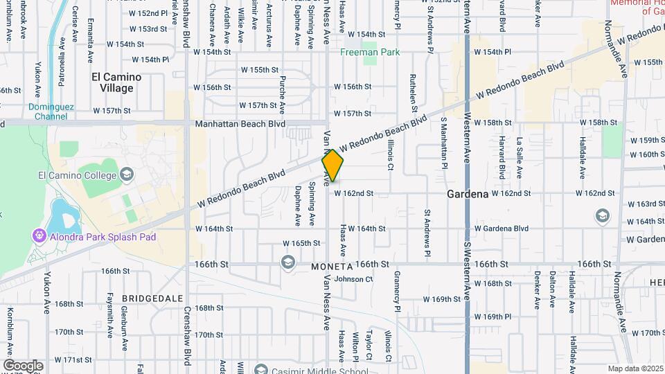 16124 Van Ness Ave Mapa y Detalles de la Ubicación