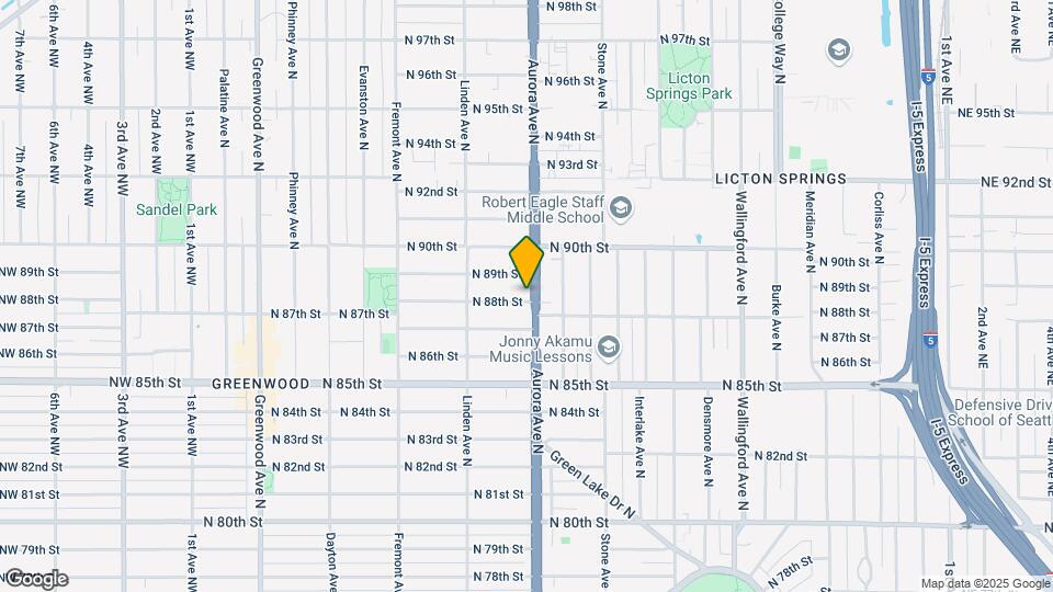 8801 Aurora Ave N Map and Location Details