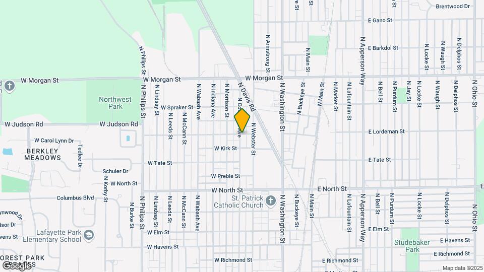 1624 N Courtland Ave Map and Location Details