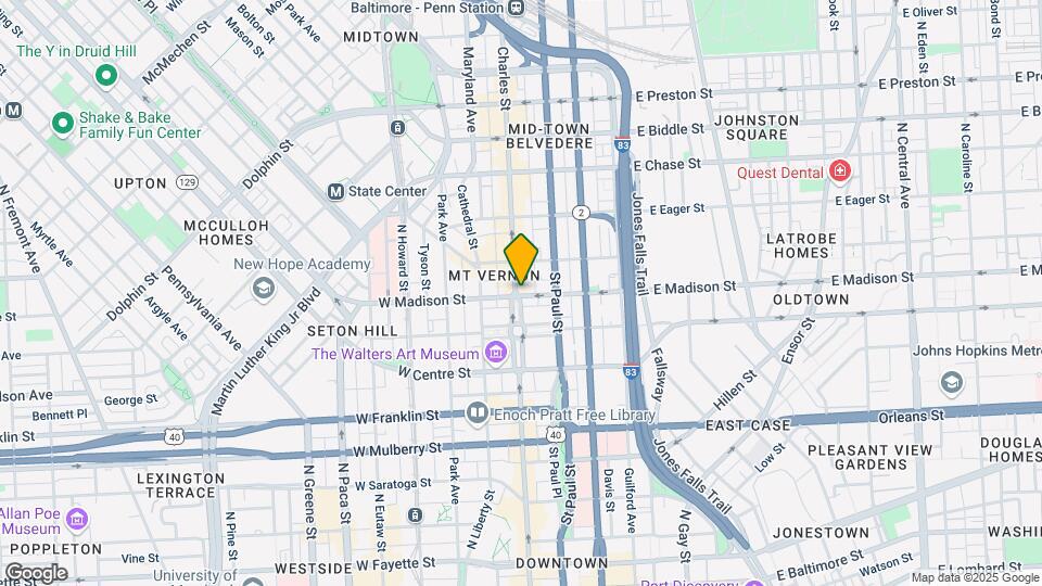 801 N Charles St, Unit 4 Map and Location Details