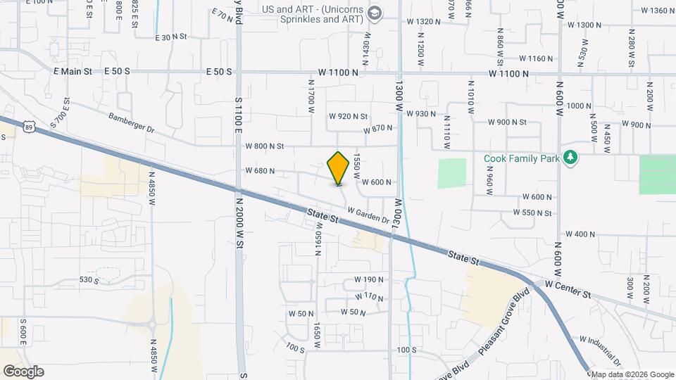 625 N 1570 W Map and Location Details