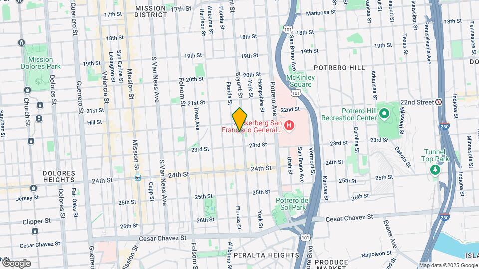 2460 Bryant St Mapa y Detalles de la Ubicación