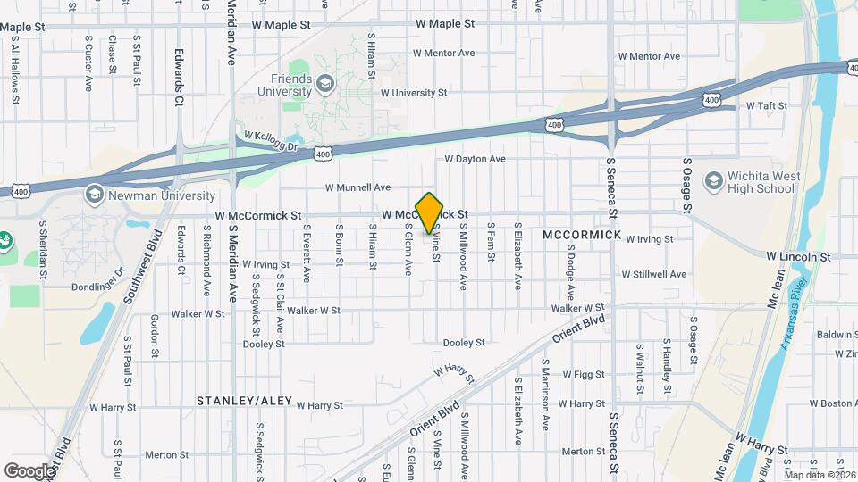 1033 S Vine St Map and Location Details