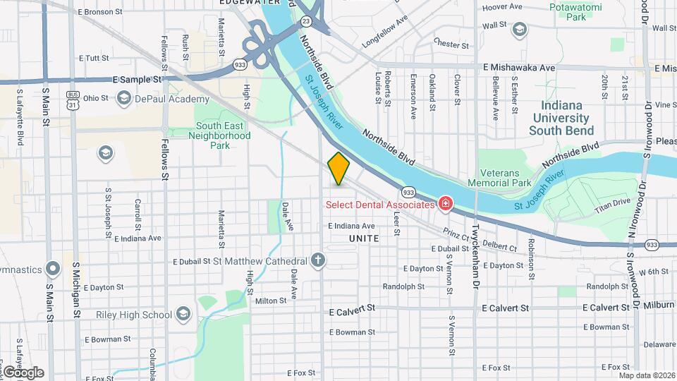 1126 E Broadway St Map and Location Details