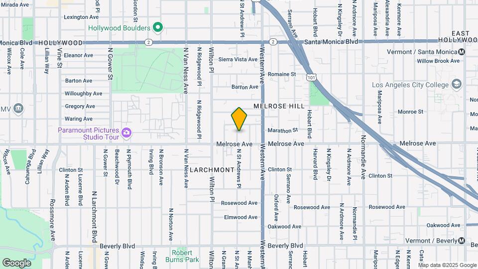 722 N St Andrews Pl Map and Location Details
