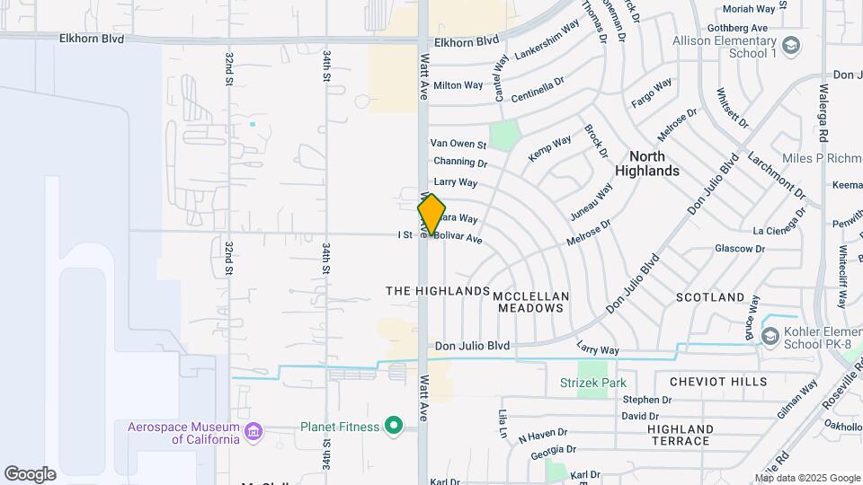 6340 Watt Ave Map and Location Details