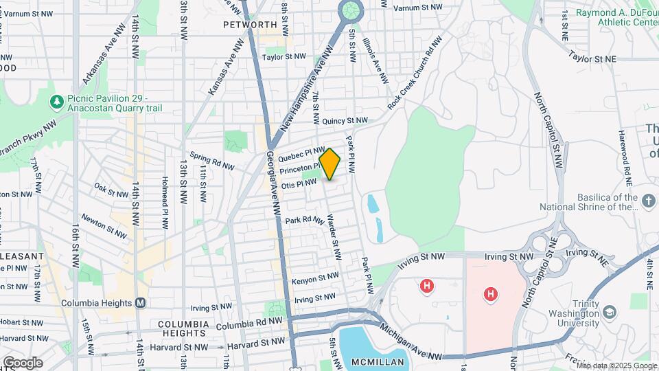 3573 Warder St NW Map and Location Details