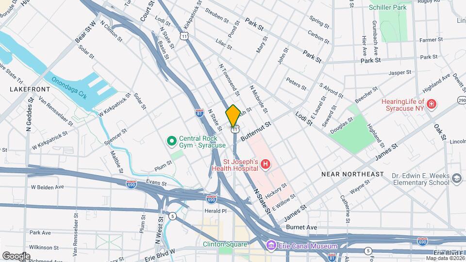 543 N Salina St Map and Location Details