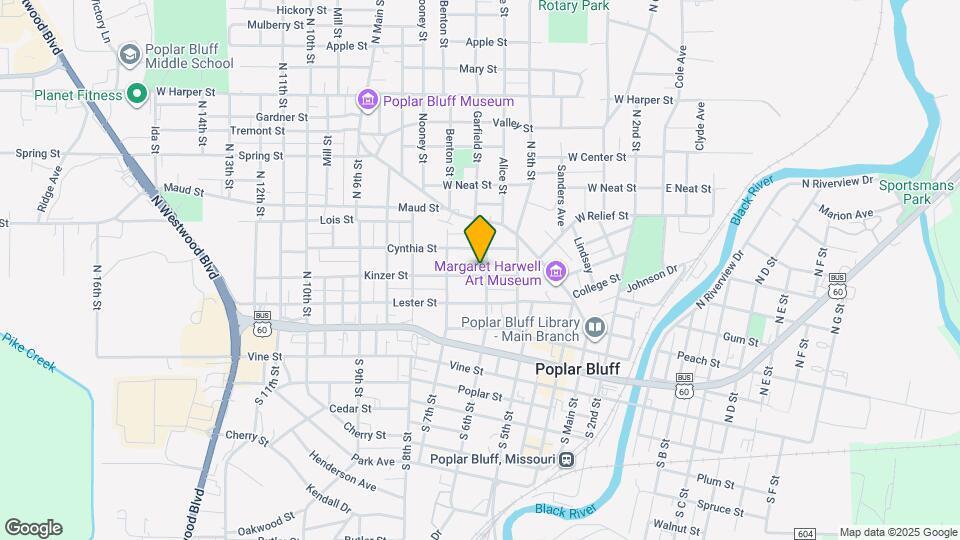 601 Kinzer St Map and Location Details