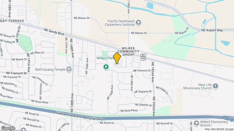 15617 NE Milton Pl Map and Location Details