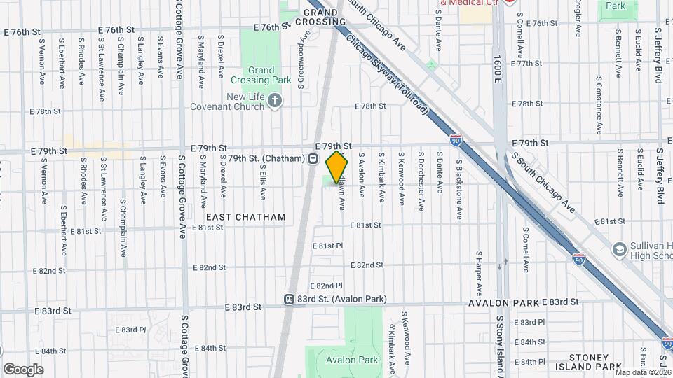 8000 S Woodlawn Ave Map and Location Details