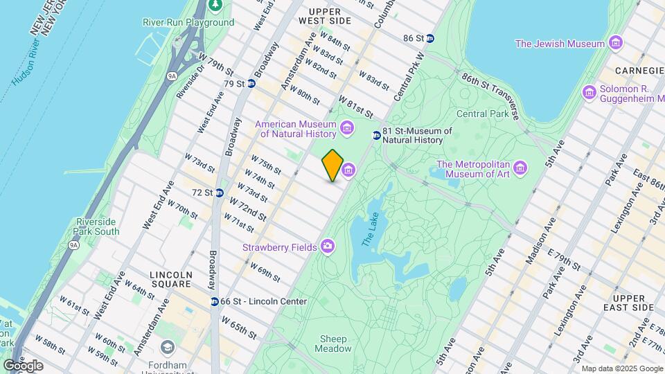 10 W 76th St Mapa y Detalles de la Ubicación