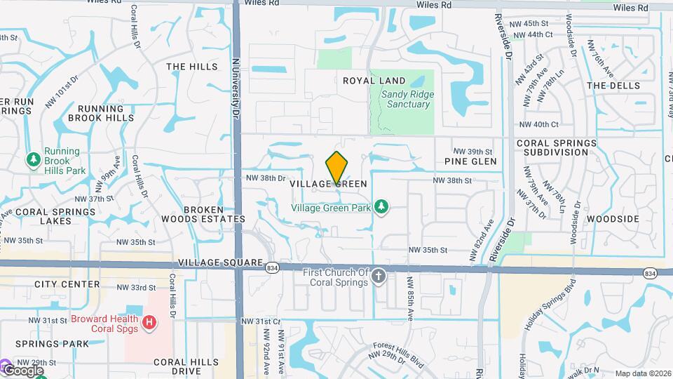 8815 NW 37th Dr Map and Location Details