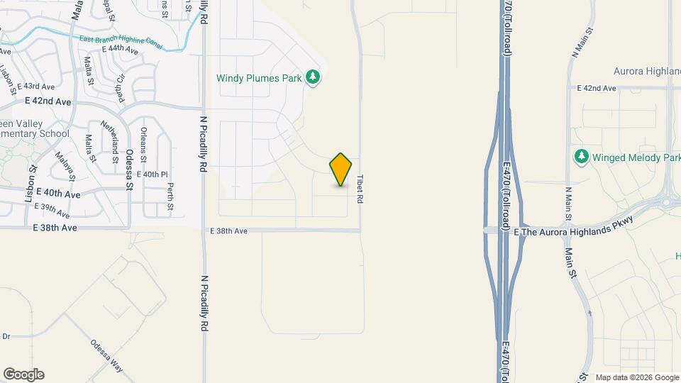22375 E 39th Ave Map and Location Details