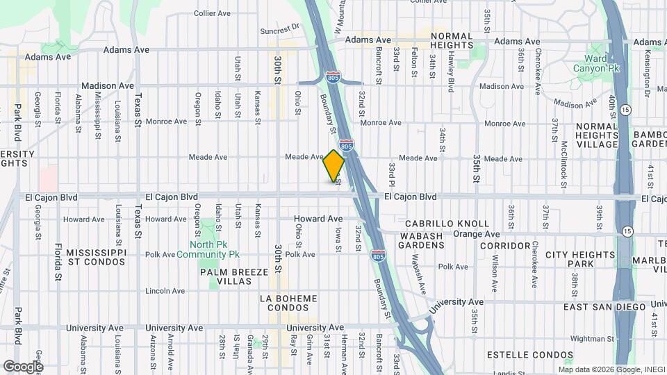 3140 El Cajon Blvd Map and Location Details