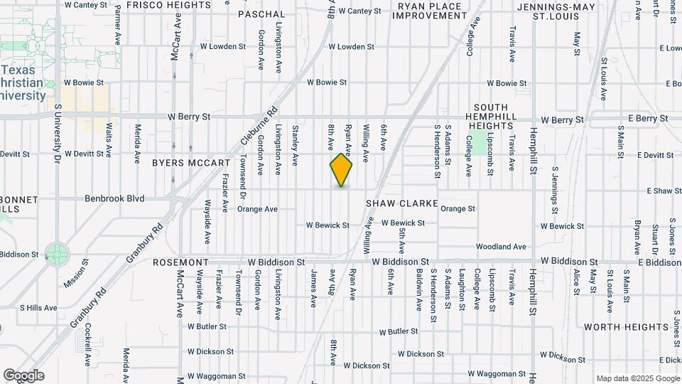 1555 W Shaw St-Unit -Shaw 2 (Downstairs) Map and Location Details